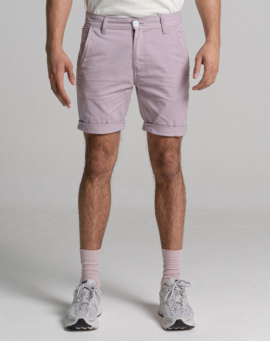ESSENTIAL REGULAR FIT CHINO SHORTS | LILAC - Bellfield Clothing