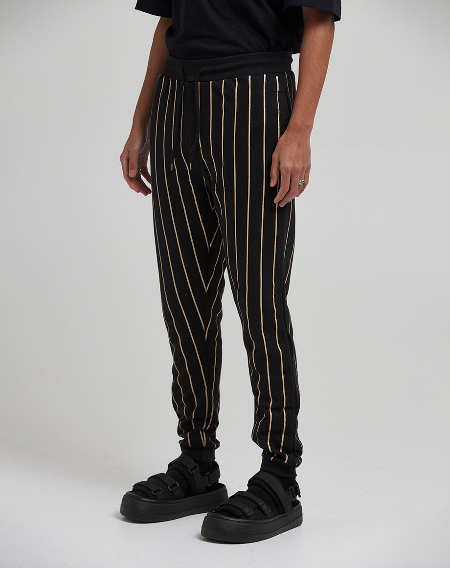 Mens striped hot sale jogging pants