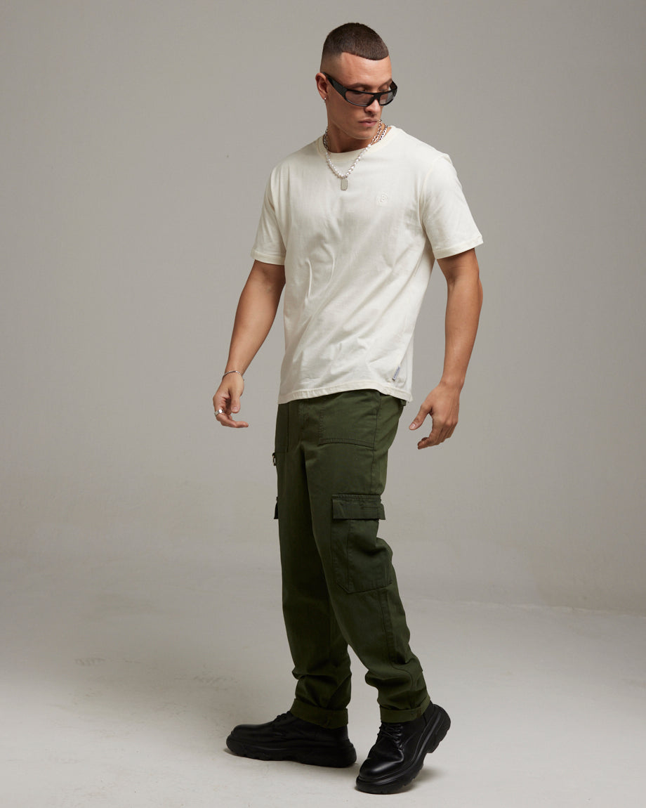 Morden Mid-Rise Comfort Loose Fit Cargo Trousers