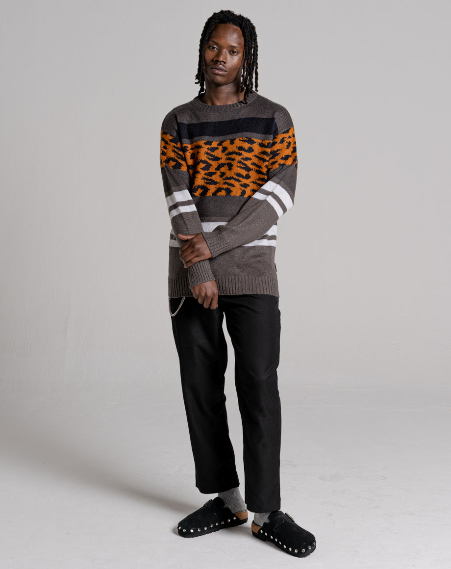 Mens animal print on sale jumper