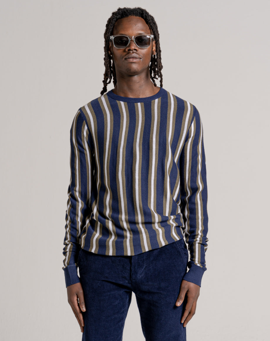 Mens vertical deals striped sweater