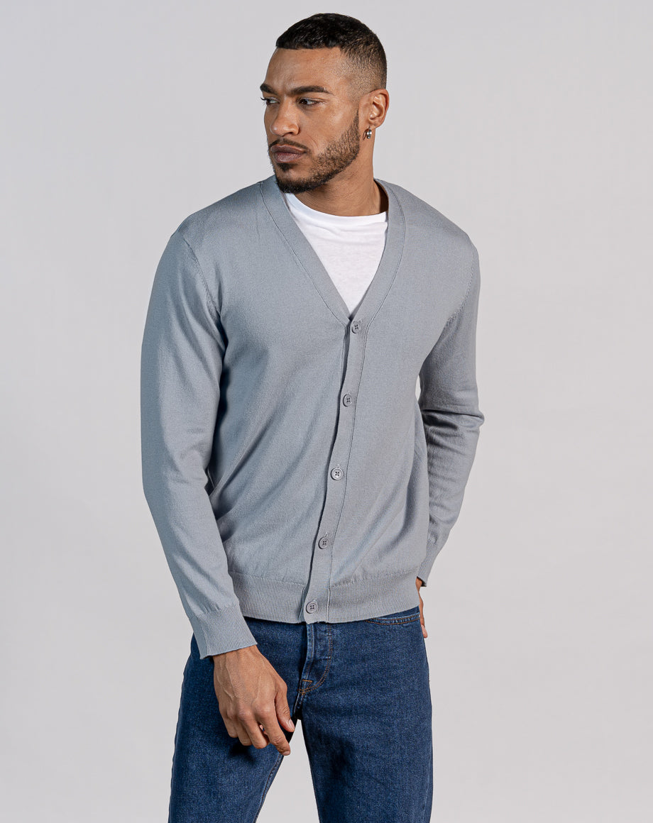 Sweatshirt Cardigan - Grey
