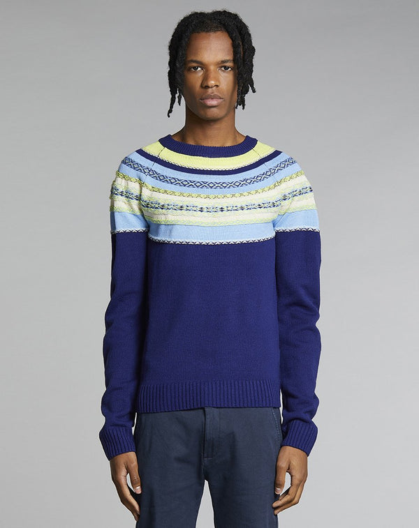 Bellfield Gatewood Men's Jumper in Navy - Bellfield Clothing