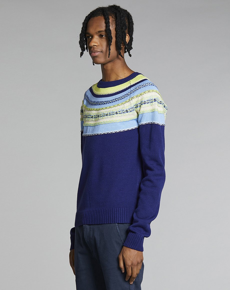 Blue and outlet yellow jumper