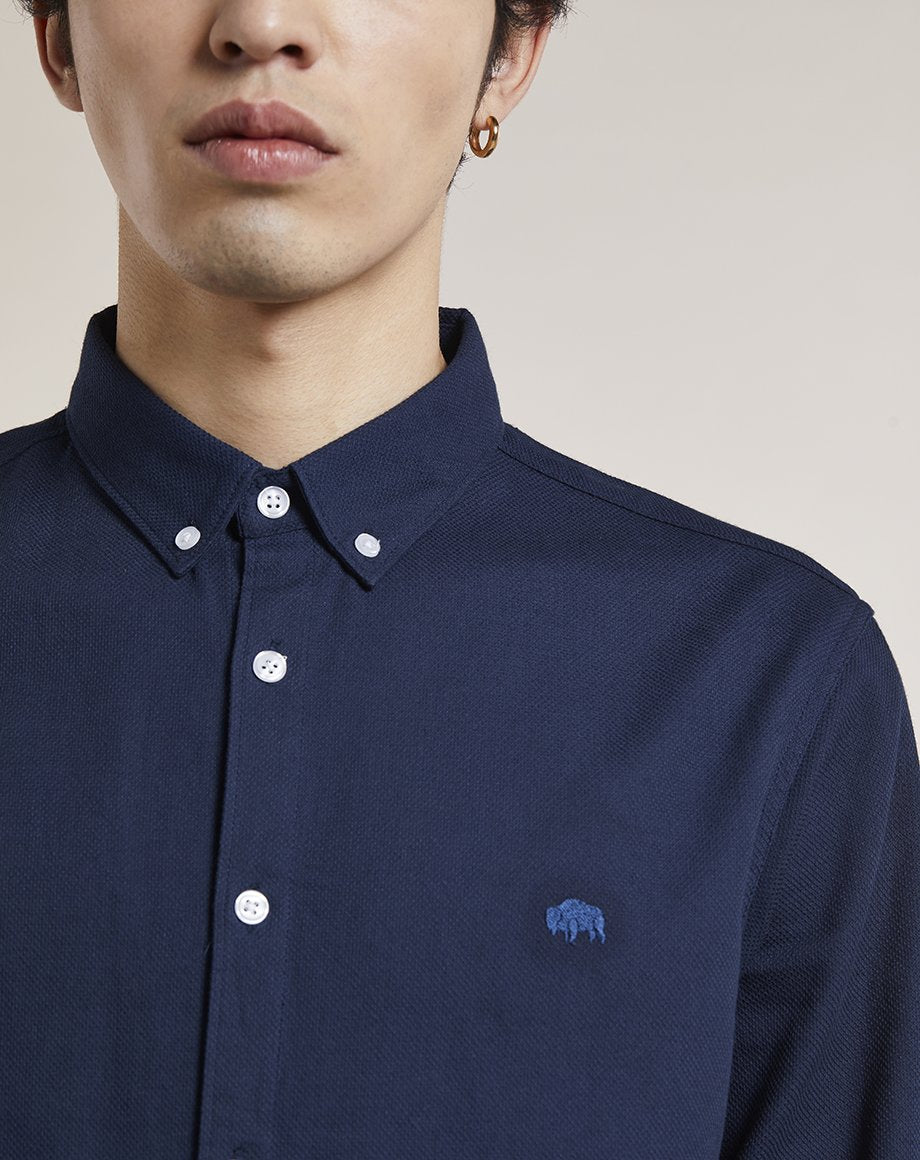 Bellfield Holywell Men's Shirt in Navy - Bellfield Clothing