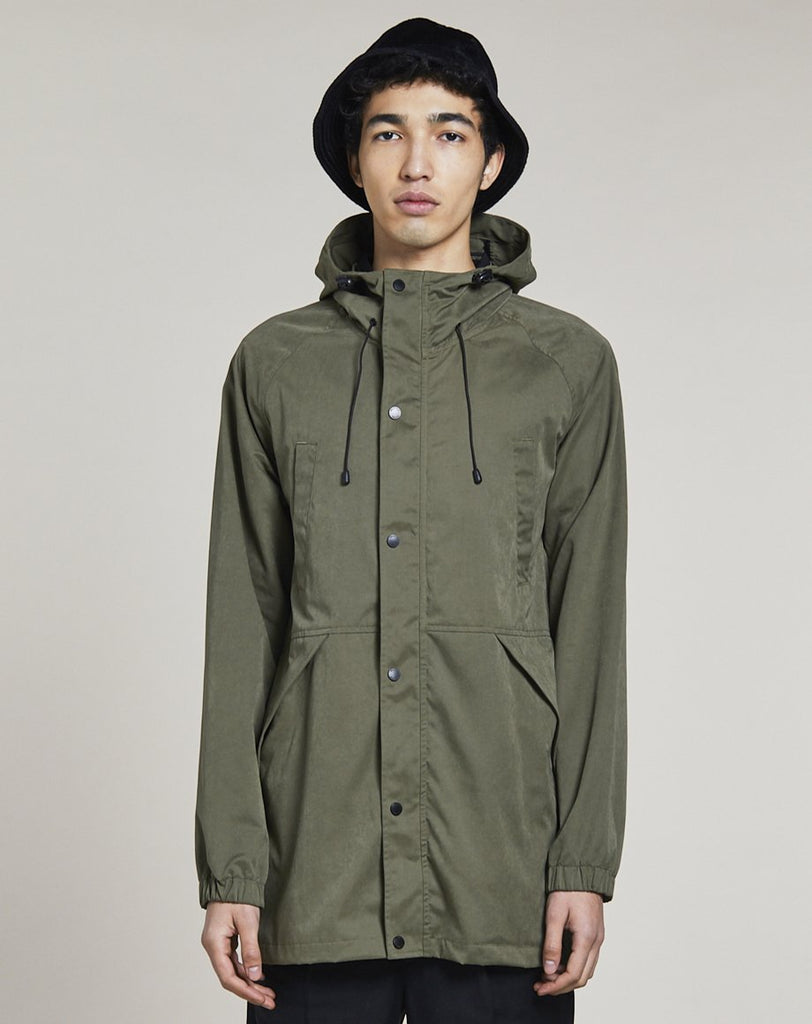 Bellfield borg lined parka with hood in khaki best sale